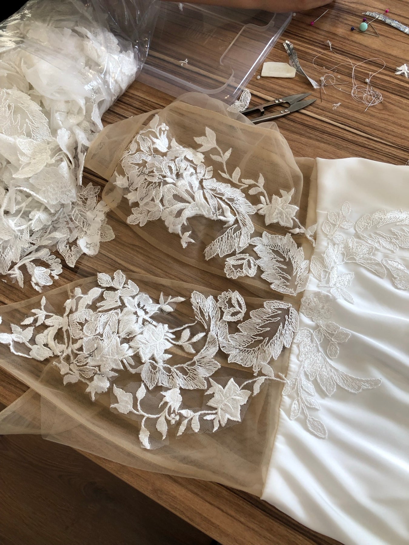 3D Floral Appliqué on a Wedding Dress: How It's Made and What It Costs