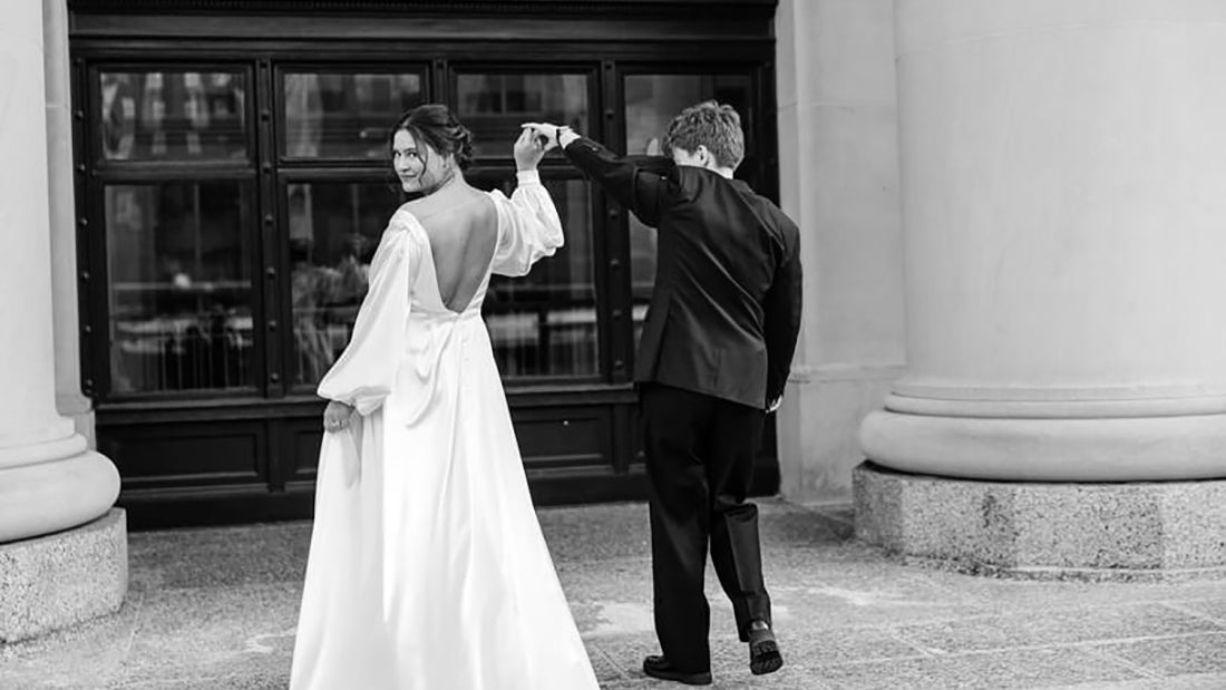 La robe raffinée de Marlina : l’élégance d’un jour de mariage