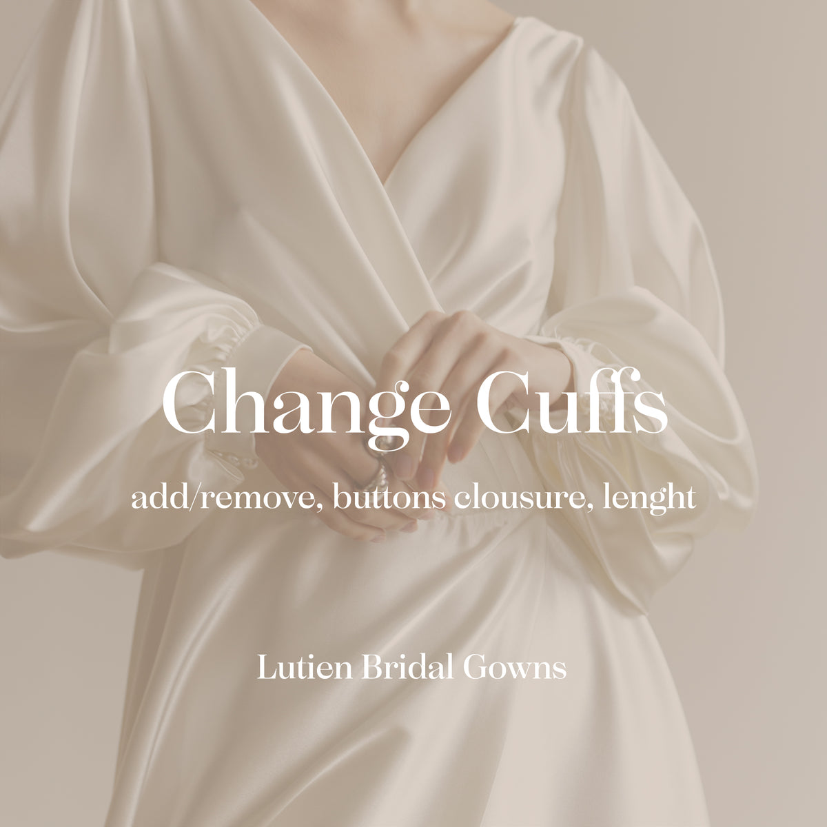 Sleeve cuff customization option — Lutien Bridal