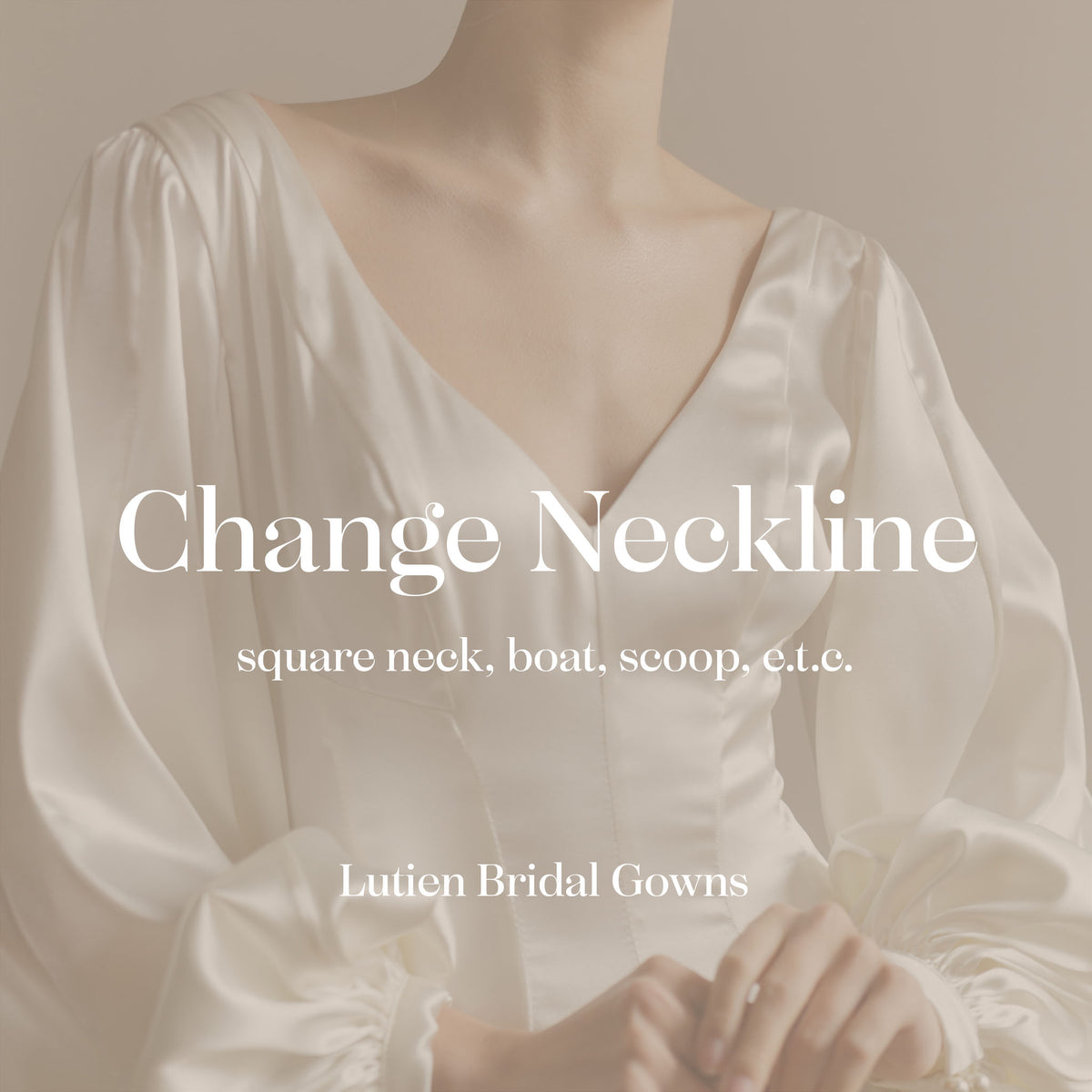 Neckline customization option — Lutien Bridal