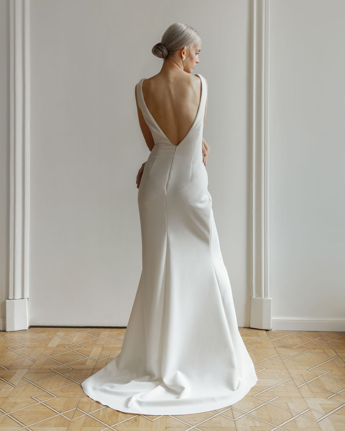 Robe de mariée modeste dos fermé