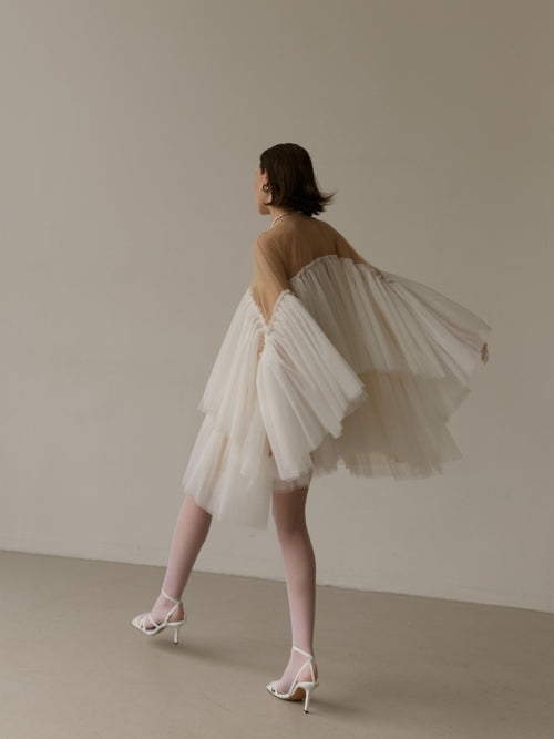 Short Tulle Wedding Dress